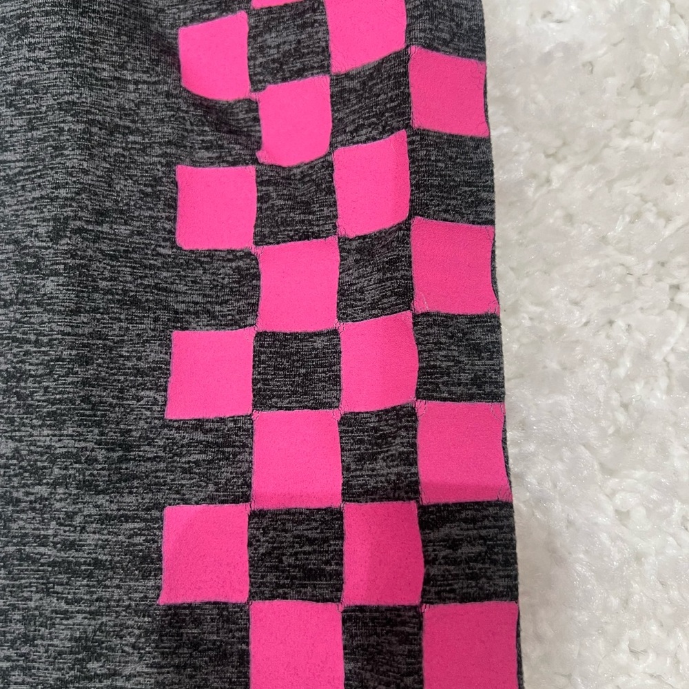 Aviator nation pink checkered leggings